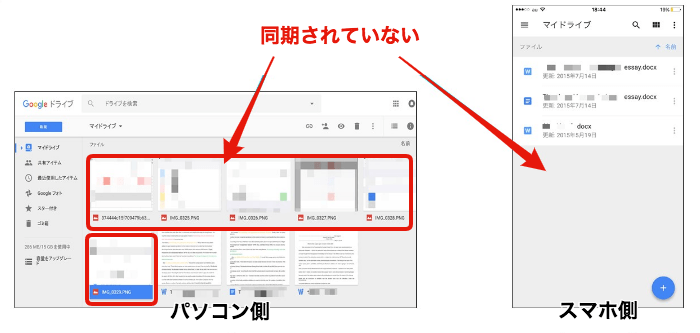 google drive mac 同期 されない