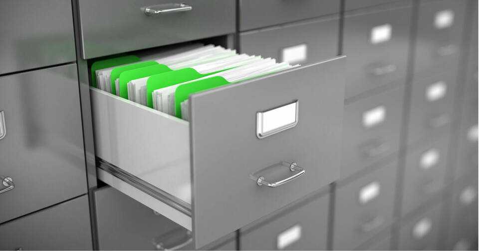 紙媒体の文書管理のイメージ