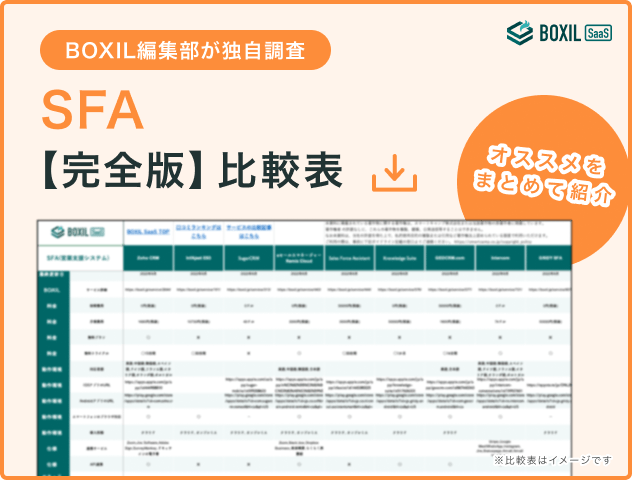 SFAツールの比較表